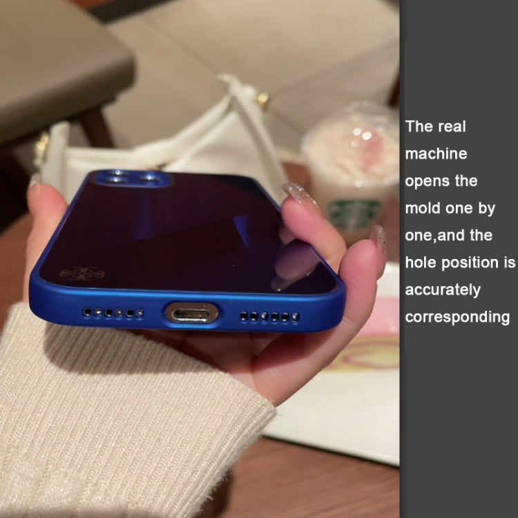 For iPhone SE 2022 / SE 2020 / 8 / 7 X10A Texture TPU + Tempered Glass Phone Case