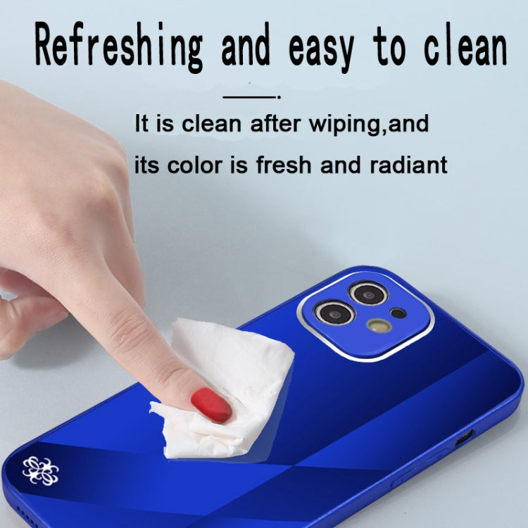 For iPhone 12 X10A Texture TPU + Tempered Glass Phone Case