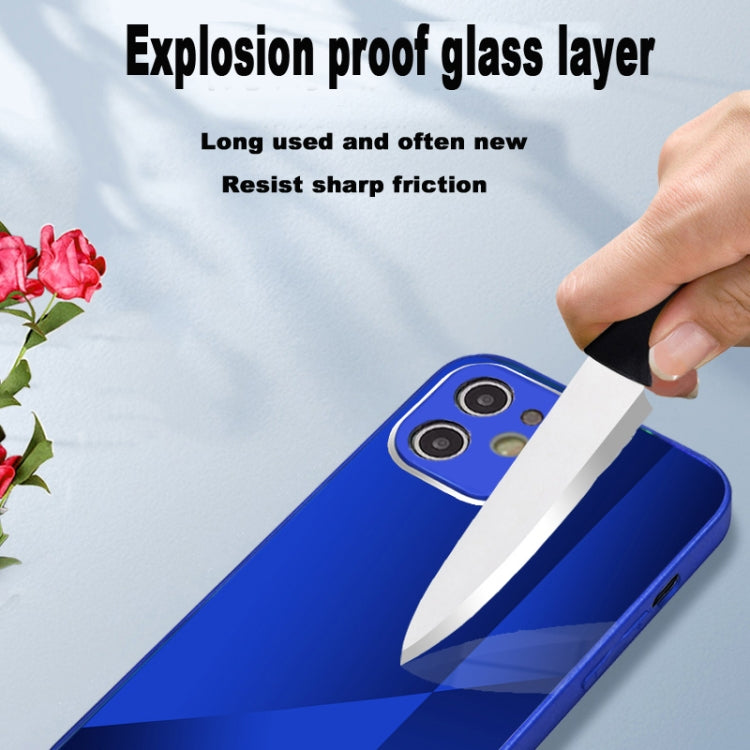 For iPhone 12 X10A Texture TPU + Tempered Glass Phone Case