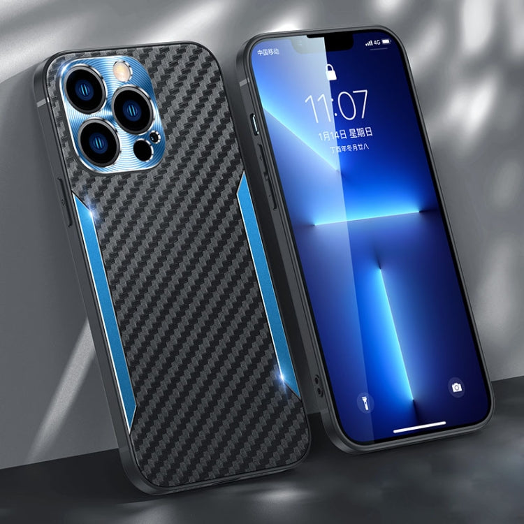 For iPhone 13 Pro Max Carbon Fiber PC + TPU Phone Case