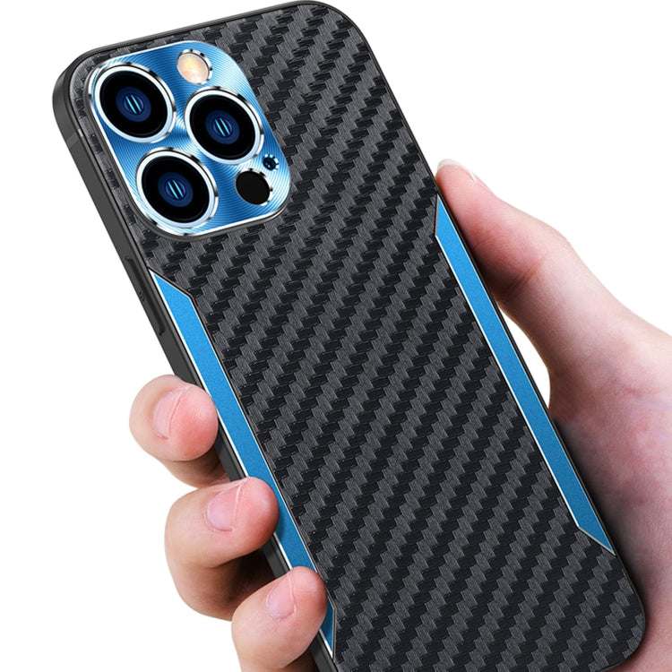 For iPhone 13 Pro Max Carbon Fiber PC + TPU Phone Case