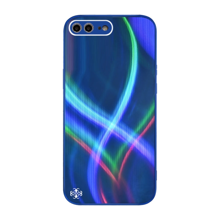 Cross S Texture TPU + Tempered Glass Phone Case For iPhone 8 Plus / 7 Plus