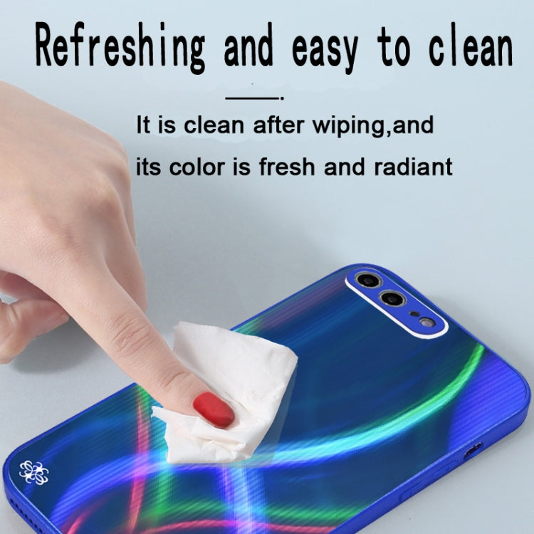 Cross S Texture TPU + Tempered Glass Phone Case For iPhone 8 Plus / 7 Plus