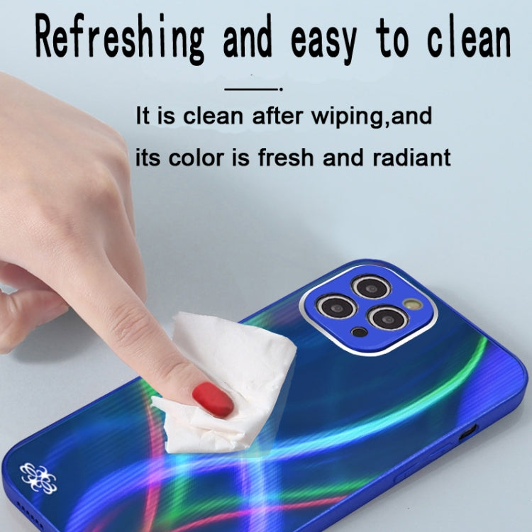 For iPhone 12 Pro Cross S Texture TPU + Tempered Glass Phone Case