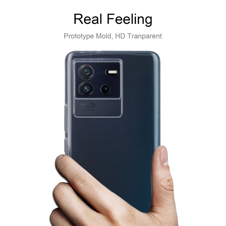 For vivo iQOO Neo6 0.75mm Ultra-thin Transparent TPU Phone Case