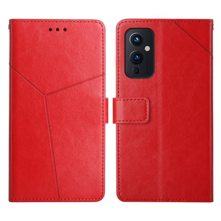 For OnePlus 9 Y Stitching Horizontal Flip Leather Phone Case