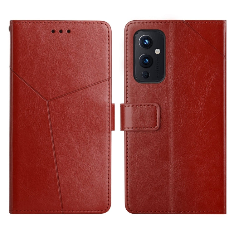 For OnePlus 9 Y Stitching Horizontal Flip Leather Phone Case