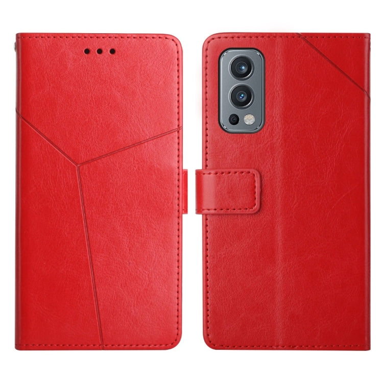 For OnePlus Nord 2 5G Y Stitching Horizontal Flip Leather Phone Case