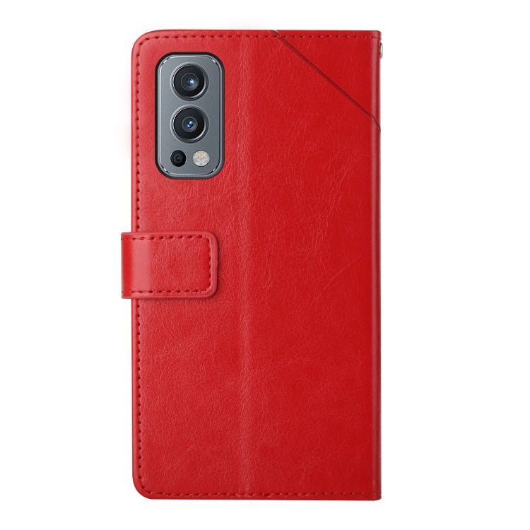 For OnePlus Nord 2 5G Y Stitching Horizontal Flip Leather Phone Case