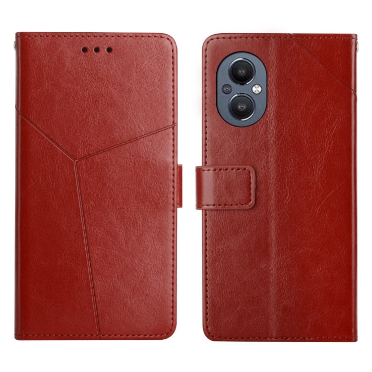 For OnePlus Nord N20 5G Y Stitching Horizontal Flip Leather Phone Case