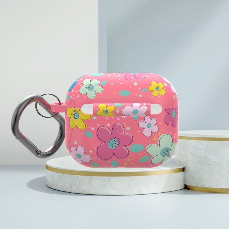 D Series Silicone Printed Flower Wireless Earphone Protective Case For AirPods 3