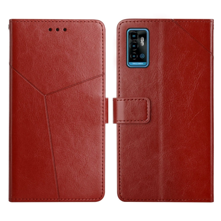 For ZTE Blade A71 Y Stitching Horizontal Flip Leather Phone Case