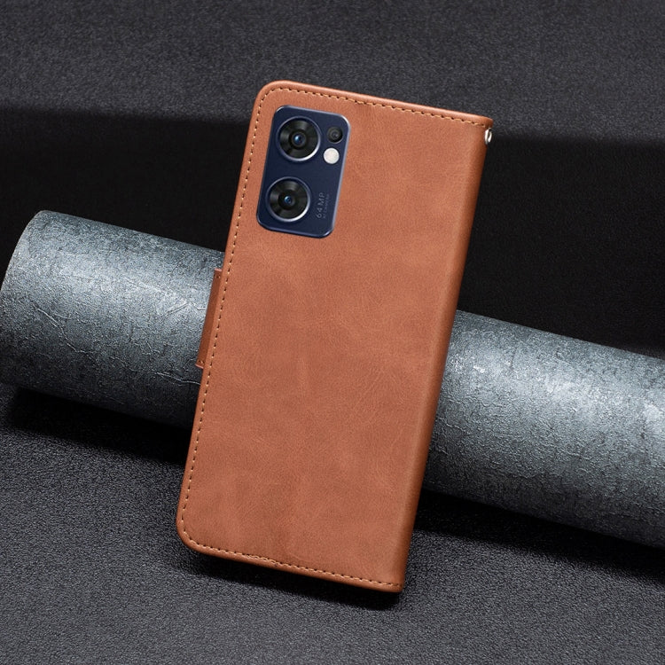 For OPPO Reno7 5G/Find X5 Lite Lambskin Texture Leather Phone Case