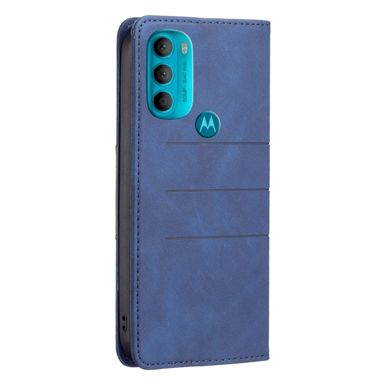 For Motorola Moto G71 5G Magnetic Splicing Leather Phone Case