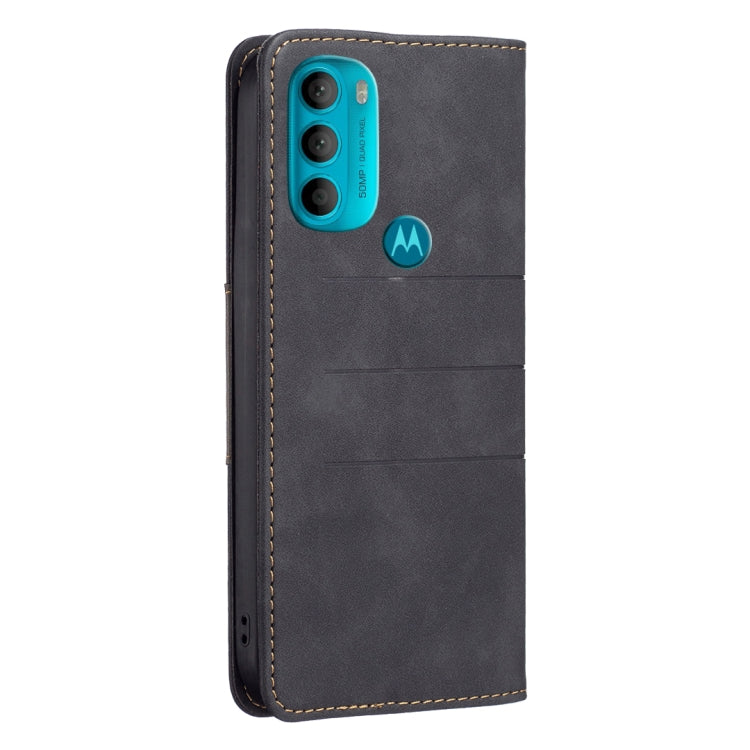 For Motorola Moto G71 5G Magnetic Splicing Leather Phone Case