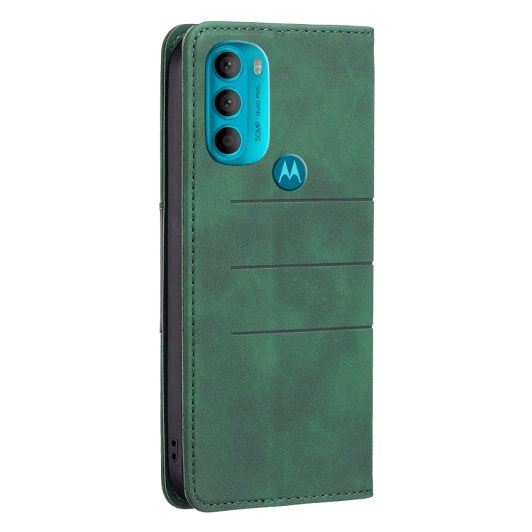 For Motorola Moto G71 5G Magnetic Splicing Leather Phone Case