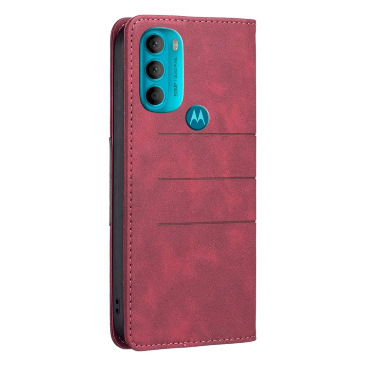 For Motorola Moto G71 5G Magnetic Splicing Leather Phone Case