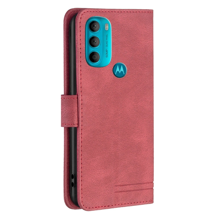 For Motorola Moto G71 5G Magnetic Clasp RFID Blocking Anti-Theft Leather Phone Case with Holder & Card Slots & Wallet