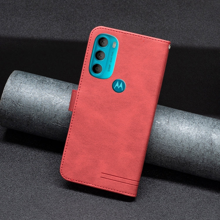 For Motorola Moto G71 5G Magnetic Clasp RFID Blocking Anti-Theft Leather Phone Case with Holder & Card Slots & Wallet