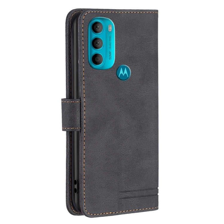 For Motorola Moto G71 5G Magnetic Clasp RFID Blocking Anti-Theft Leather Phone Case with Holder & Card Slots & Wallet