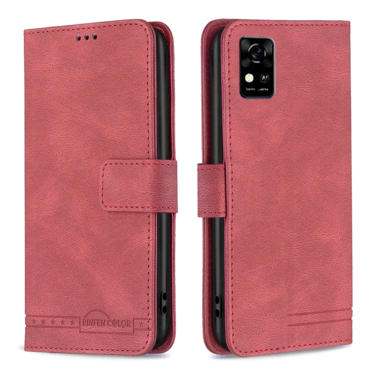For ZTE Blade  A31 Magnetic Clasp RFID Blocking Anti-Theft Leather Phone Case with Holder & Card Slots & Wallet