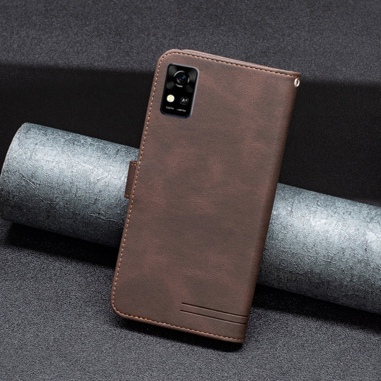 For ZTE Blade  A31 Magnetic Clasp RFID Blocking Anti-Theft Leather Phone Case with Holder & Card Slots & Wallet