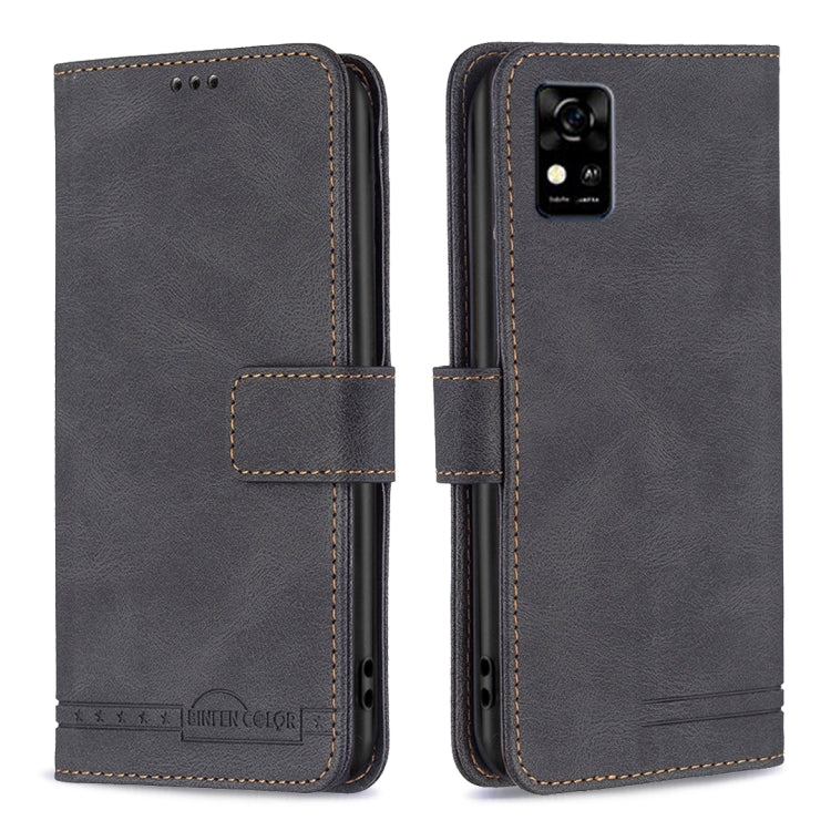 For ZTE Blade  A31 Magnetic Clasp RFID Blocking Anti-Theft Leather Phone Case with Holder & Card Slots & Wallet