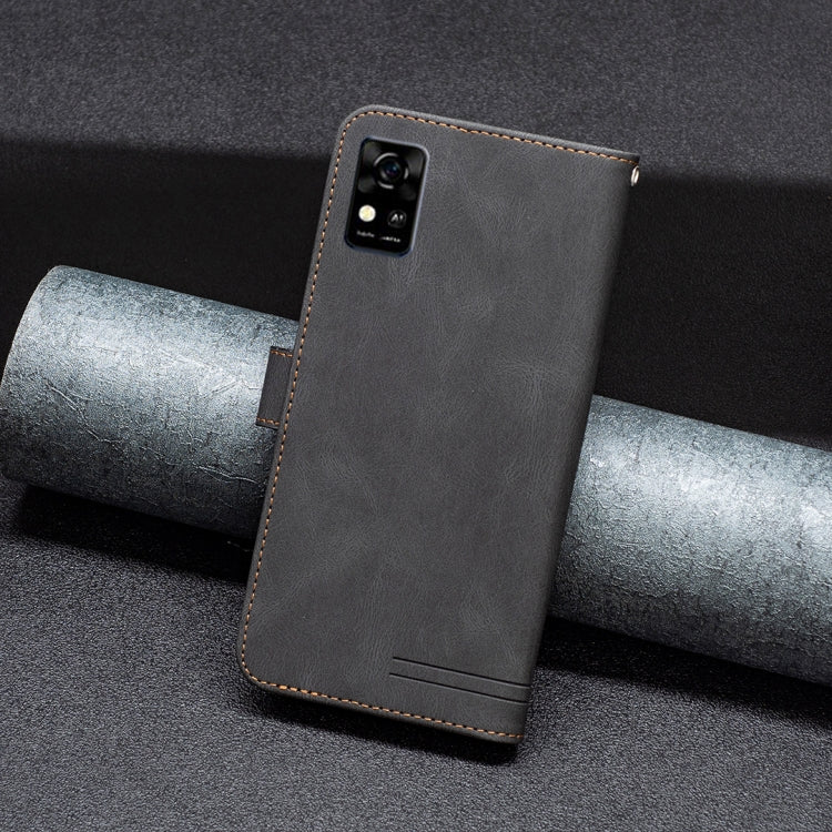 For ZTE Blade  A31 Magnetic Clasp RFID Blocking Anti-Theft Leather Phone Case with Holder & Card Slots & Wallet