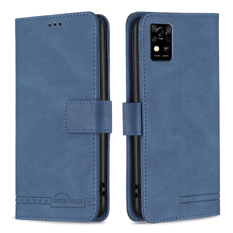For ZTE Blade  A31 Magnetic Clasp RFID Blocking Anti-Theft Leather Phone Case with Holder & Card Slots & Wallet