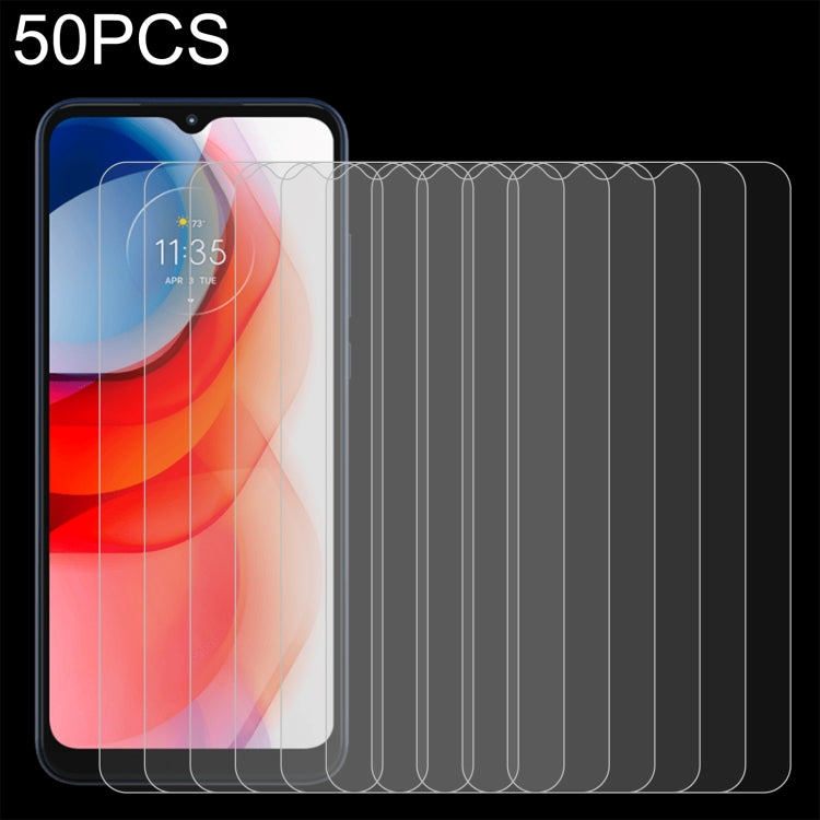 50 PCS 0.26mm 9H 2.5D Tempered Glass Film For Motorola Moto G Play 2022