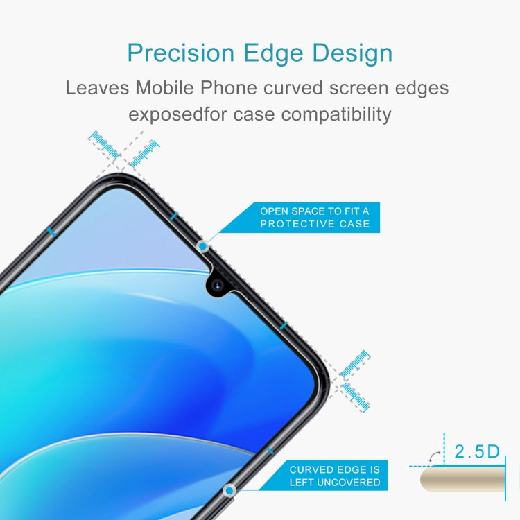 50 PCS 0.26mm 9H 2.5D Tempered Glass Film For Huawei nova Y70 Plus / nova Y70