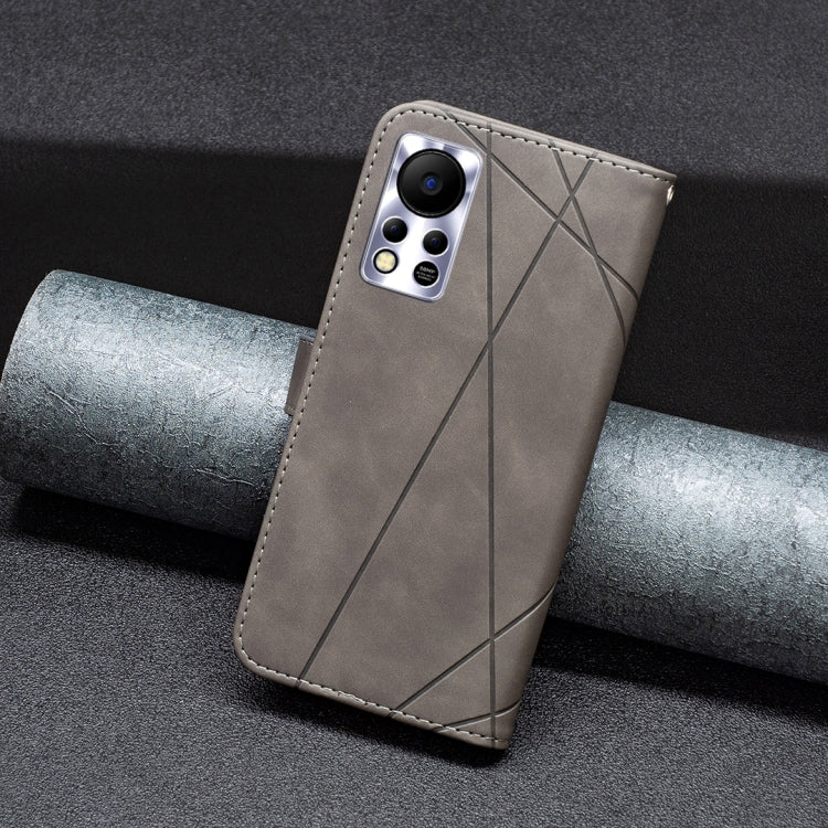 For Infinix Hot 11s/Hot 11T BF05 Magnetic Buckle Rhombus Texture Leather Phone Case