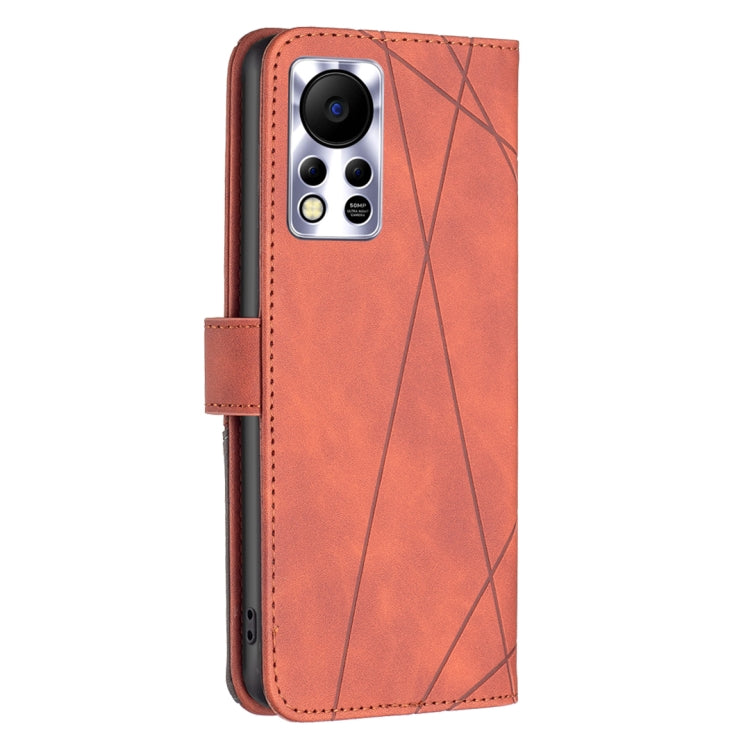For Infinix Hot 11s/Hot 11T BF05 Magnetic Buckle Rhombus Texture Leather Phone Case