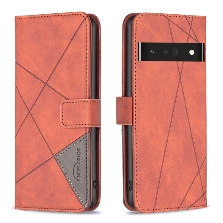 For Google Pixel 7 Pro 5G BF05 Magnetic Buckle Rhombus Texture Leather Phone Case