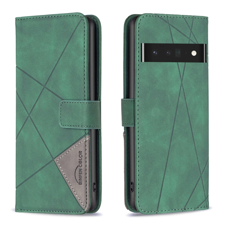 For Google Pixel 7 Pro 5G BF05 Magnetic Buckle Rhombus Texture Leather Phone Case