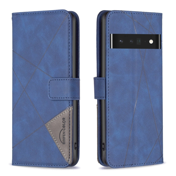 For Google Pixel 7 Pro 5G BF05 Magnetic Buckle Rhombus Texture Leather Phone Case