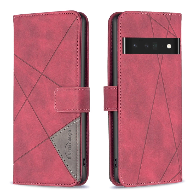 For Google Pixel 7 Pro 5G BF05 Magnetic Buckle Rhombus Texture Leather Phone Case