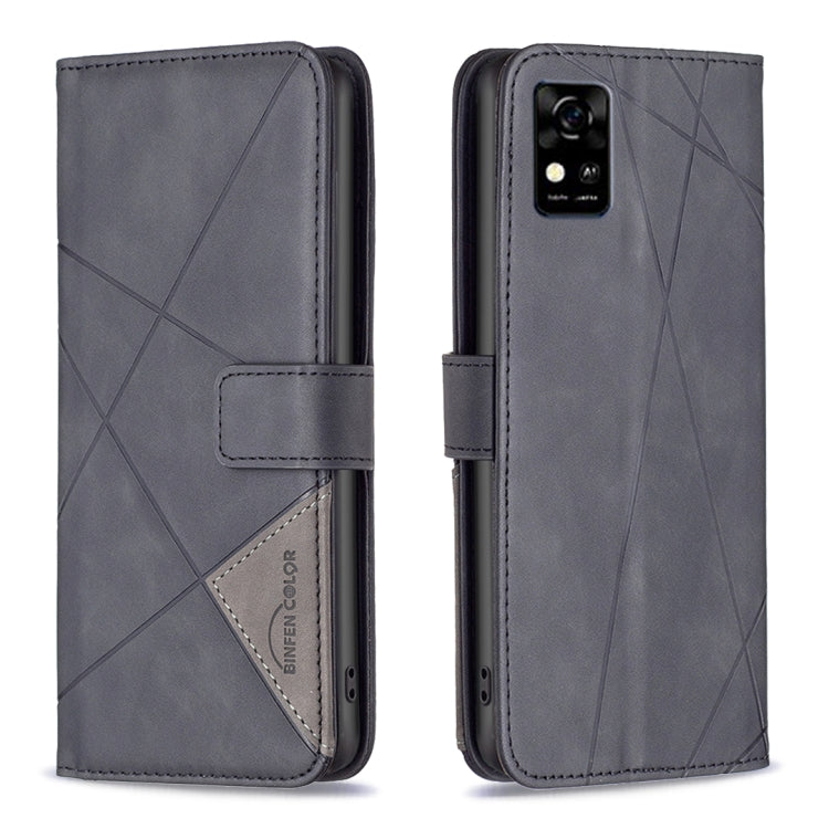 For ZTE Blade  A31 BF05 Magnetic Buckle Rhombus Texture Leather Phone Case