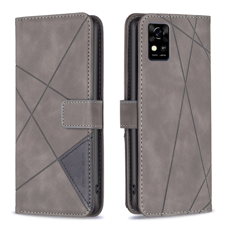For ZTE Blade  A31 BF05 Magnetic Buckle Rhombus Texture Leather Phone Case