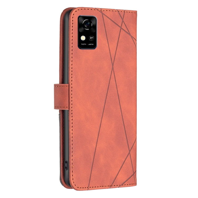 For ZTE Blade  A31 BF05 Magnetic Buckle Rhombus Texture Leather Phone Case