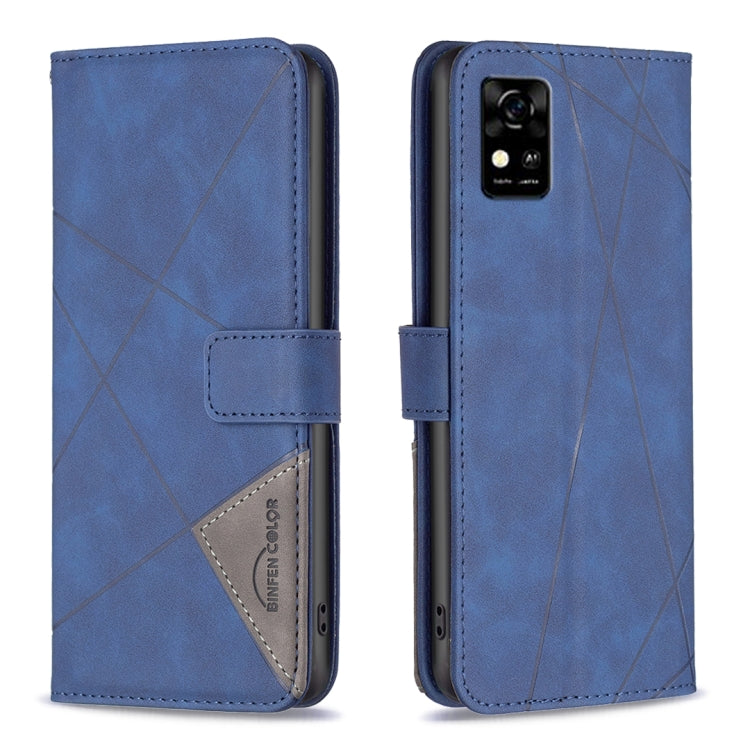 For ZTE Blade  A31 BF05 Magnetic Buckle Rhombus Texture Leather Phone Case