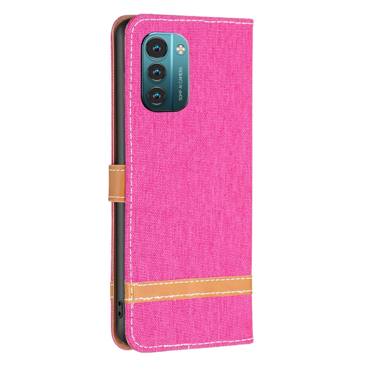 For Nokia G11 / G21 Color Matching Denim Texture Horizontal Flip Leather Case