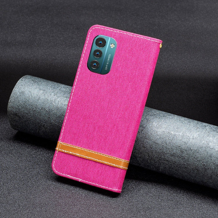 For Nokia G11 / G21 Color Matching Denim Texture Horizontal Flip Leather Case
