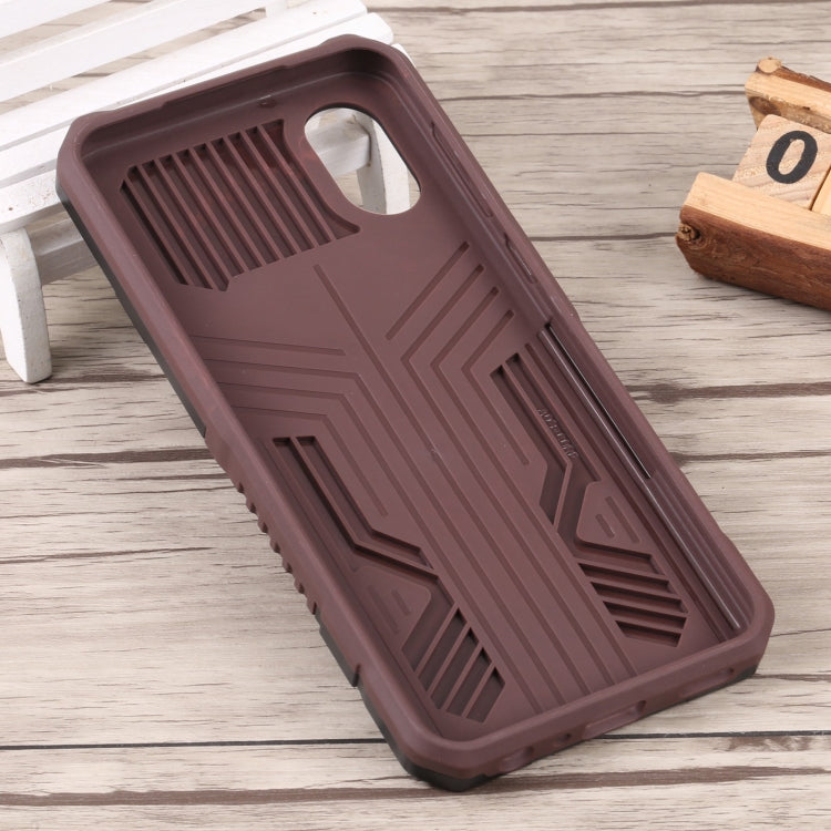 For Samsung Galaxy A03 Core Armor Warrior Shockproof PC + TPU Phone Case