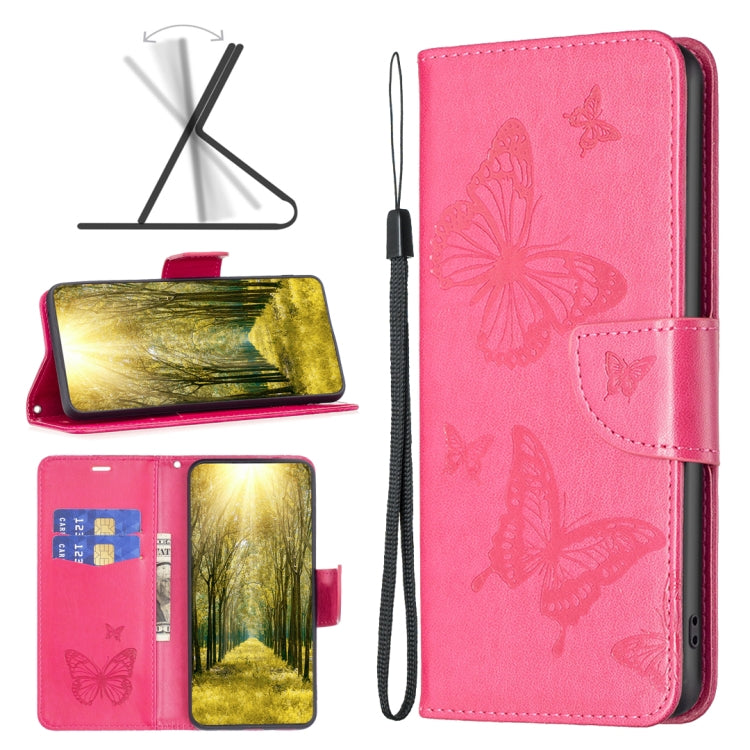 For Nokia G11 / G21 Embossing Two Butterflies Pattern Horizontal Flip PU Leather Case
