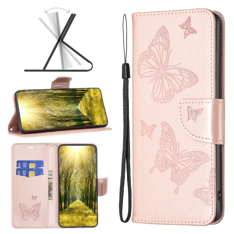 For Nokia G11 / G21 Embossing Two Butterflies Pattern Horizontal Flip PU Leather Case