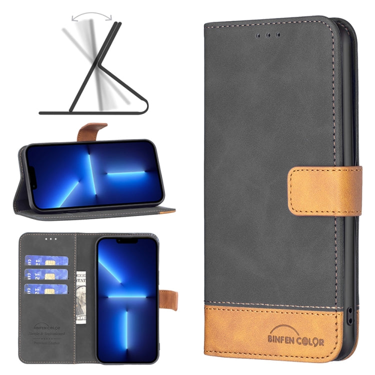 For iPhone 13 Pro Max BF11 Color Matching Skin Feel Leather Phone Case