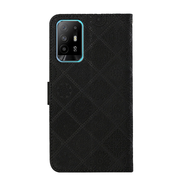 For OPPO A94 5G Ethnic Style Embossed Pattern Leather Phone Case