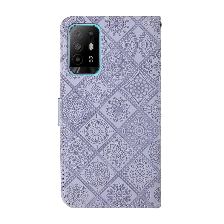 For OPPO A94 5G Ethnic Style Embossed Pattern Leather Phone Case