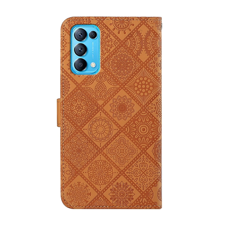 For OPPO Reno5 5G Ethnic Style Embossed Pattern Leather Phone Case